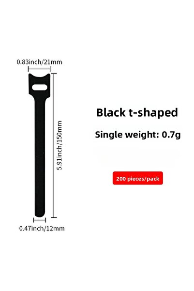 Choice1 black 20pc Reusable Self-Adhesive Cable Tie Cord Organizer for Data C...