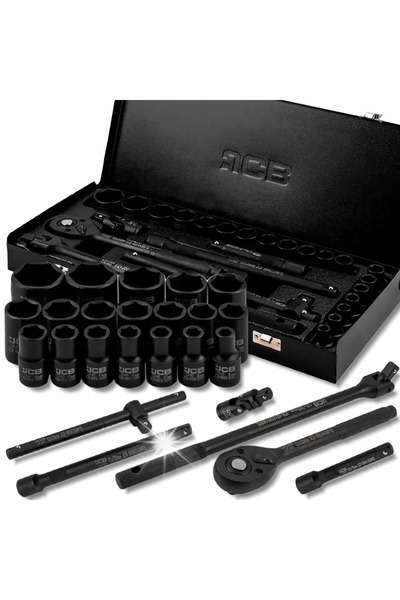 Jcb Chei tubulare de impact pentru piulițe 1/2 " 26 de piese 8-32mm, cutie