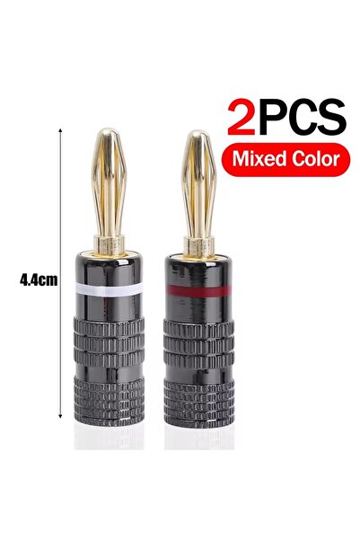 Choice 2PCS 1-10Pcs No Solder Banana Plug 4mm Quick Wire Connect Gold-plated ...