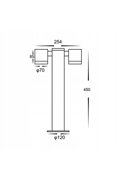 Eko-Light Sp. z o.o. Lampă de exterior pentru grădină, tip stâlp, neagră, eco...