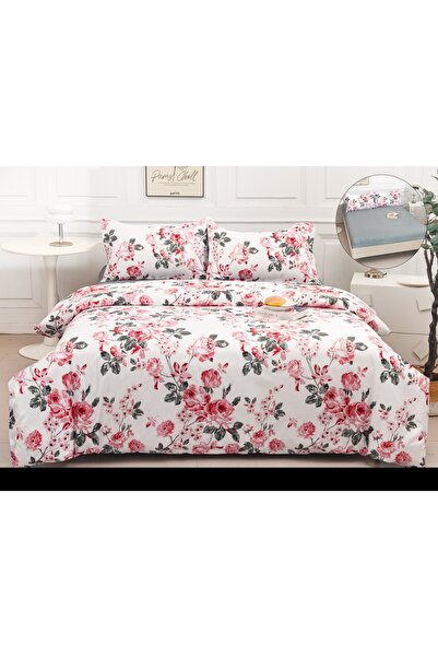 Pucioasa Fabrica Satin Cotton Duvet Cover Set with Stretchy – 4 pieces | 19066-P