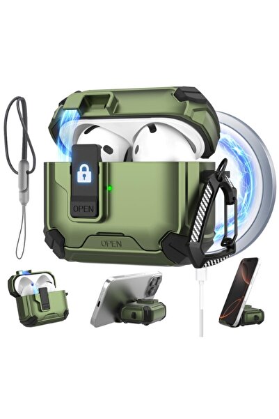 Choice4 For Airpods 4 Army Green for AirPods 4/for AirPods Pro 3 Case Automat...