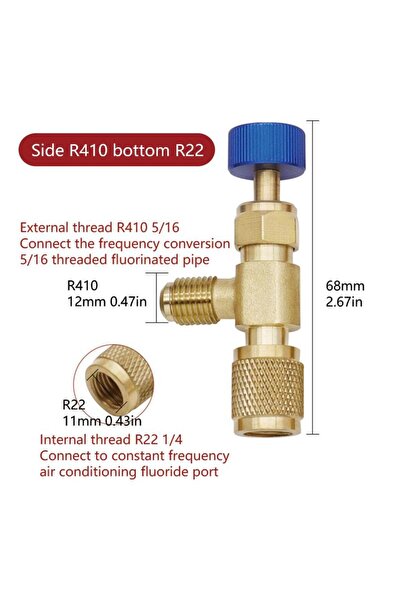 choice2 1 PC-R410 R22 Pure Copper Body Aluminum Handle R22 R410A Safety Valve...