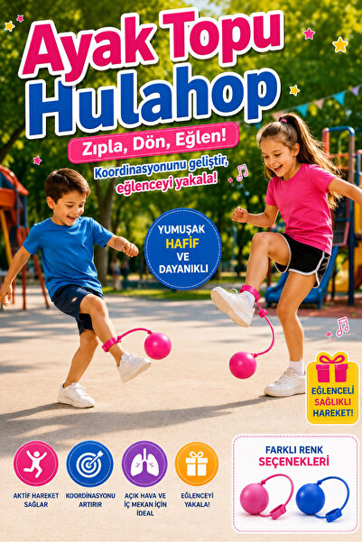 Emrah Gültekin Ayak Topu Hulahop Zıplayan Top 1 Adet Çocuk Denge Koordinasyon...