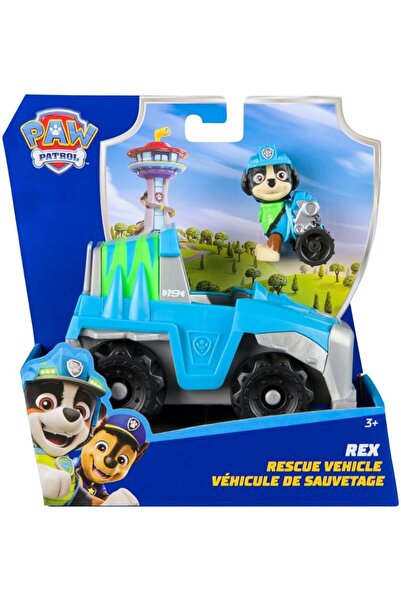 PLAYZO PAW PATROL, Rescue Vehicle with Rex Toy Figure