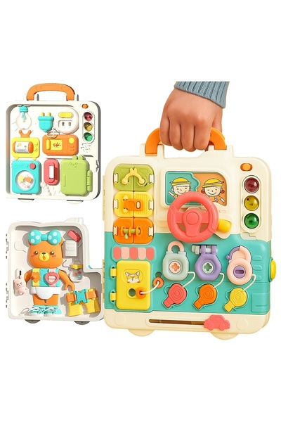 Allvo Jucărie Montessori, Placă educativă manipulabilă, Senzorială, Sonoră, C...