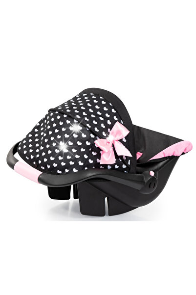 Bayer Design Bayer Nanny Scaun auto pentru păpuși cu copertină Roz-Negru 67960Aa