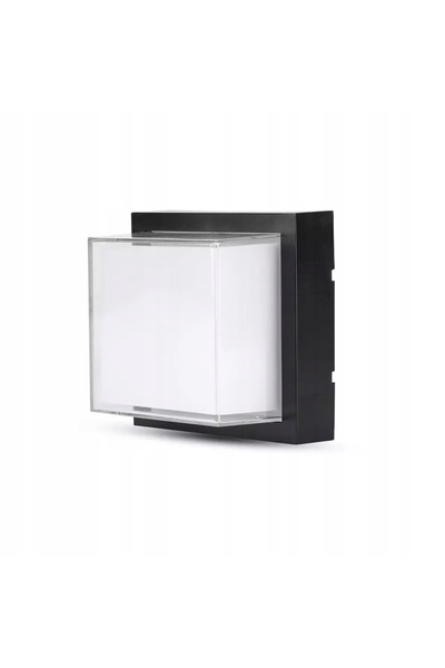 NO BRAND V-Tac 12W LED IP65 Negru Pătrat 3000K 1200Lm Aplica de perete de ext...