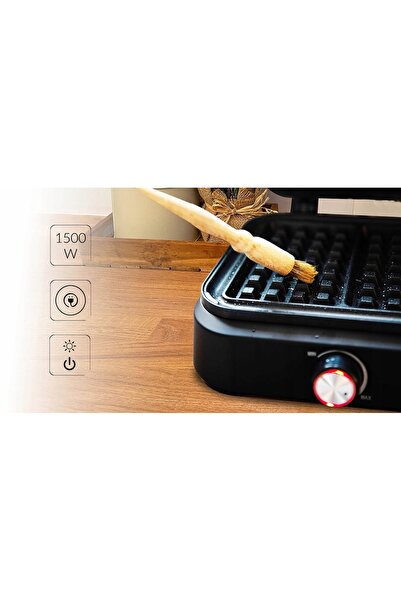 NO BRAND Mpm Mgo-40 1500 W Aparat de făcut vafe negru