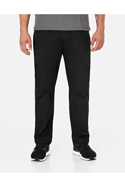 NO BRAND Pantaloni eleganți slim negri pentru bărbați, din bumbac 9252 W42L31