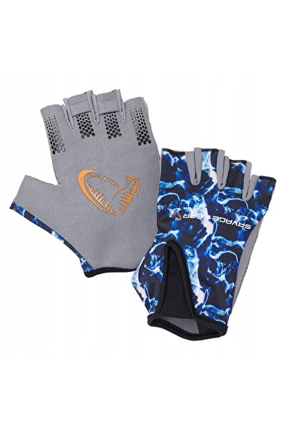 NO BRAND Savage Gear Mănuși marine cu jumătate de deget, albastru marin, mări...