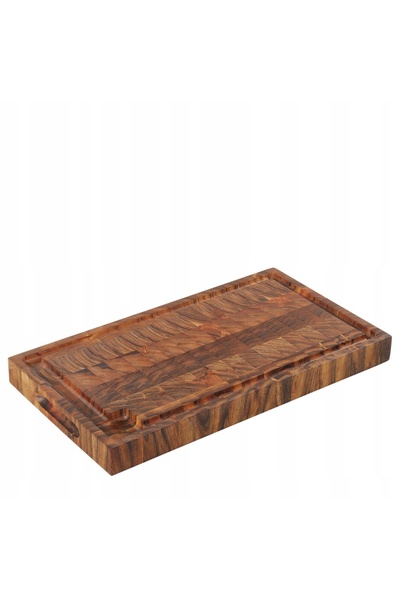 NO BRAND Tocător cu fibră de capăt Zassenhaus din lemn de salcâm 45 X 25 X 4 cm