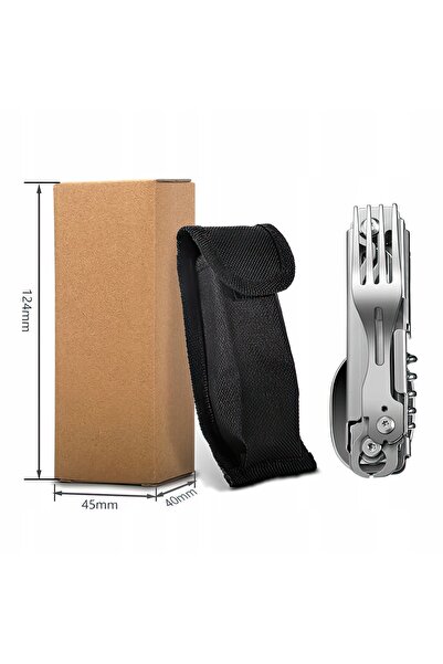 NO BRAND Multitool 04 Tacâmuri tip lingură și furculiță pentru supraviețuire