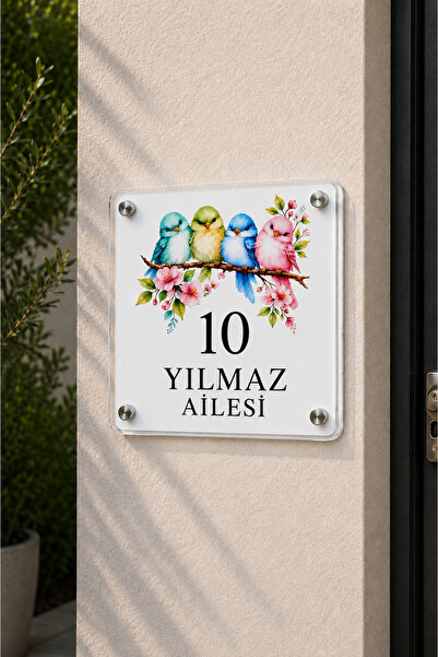 JHAAR Kişiye Özel Pleksi Kapı İsimliği – Modern & Lüks UV Baskılı Dekoratif K...