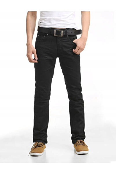 NO BRAND Pantaloni eleganți negri de bărbați, din bumbac, tn271 w37