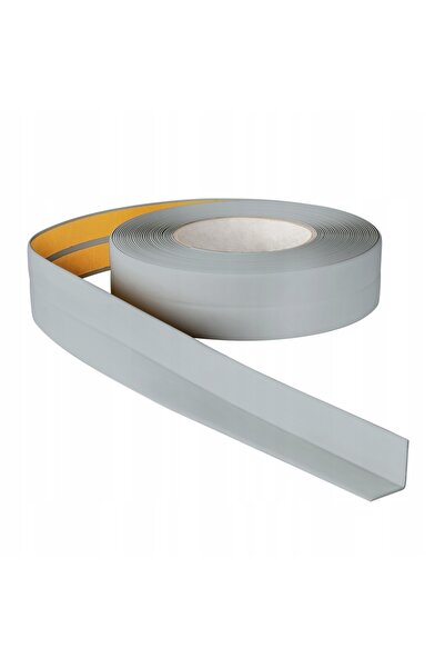 NO BRAND Bandă de finisare flexibilă din PVC 18x18 10m albă pentru colț de bu...