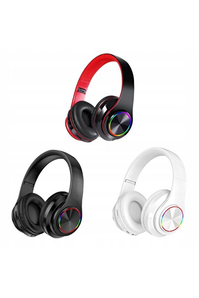 NO BRAND Căști wireless Bluetooth RGB cu LED, over-ear, cu microfon, pentru c...