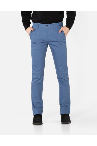 NO BRAND Pantaloni eleganți formali pentru bărbați, din țesătură chino de bum...