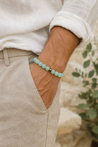 Orenda Design Aventurine Men's Bracelet |   Luck & Abundance Energy |   Natur...