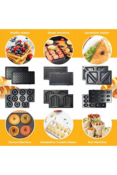 NO BRAND Aparat 6-în-1: Grill, Plită, Presă pentru panini și aparat de făcut ...