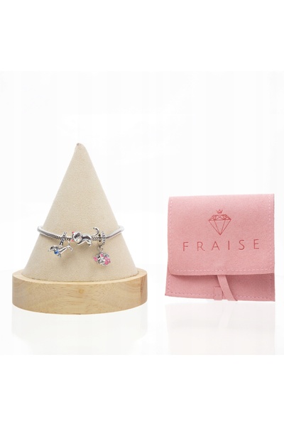 NO BRAND Fraise Charms Argint S925 Amuletă Pisică Culcată pentru Brățară