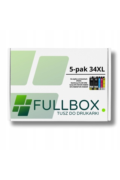 NO BRAND Set de 5 cerneală pentru Epson 34XL T3471/2/3/4 Workforce Pro WF-372...