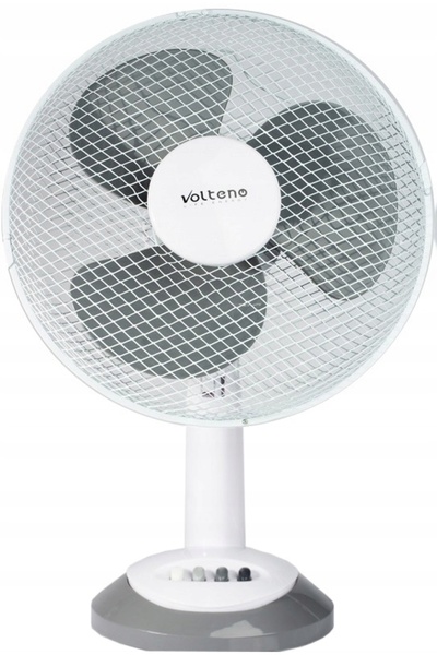NO BRAND Ventilator de masă 30cm 35W, cu 3 viteze reglabile, Alb/Gri