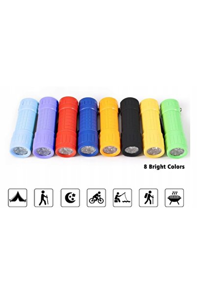 NO BRAND 8 Lumini LED Multicolore 9 LED-uri + 24 Baterii AAA