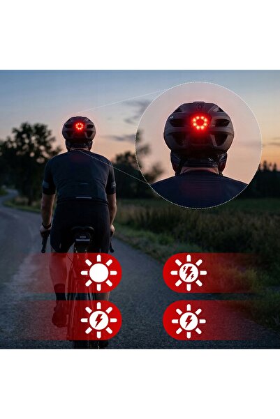 NO BRAND CĂȘTĂ DE BICICLETĂ MTB CU LUMINĂ LED REGLABILĂ UȘOARĂ 55-58 ALB MAT ...