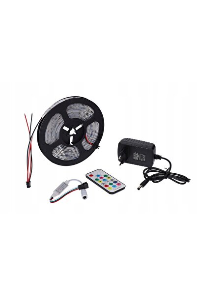 NO BRAND Bandă LED RGB 230V/12V IP65 24W Multicolor 5m Digitală Kit Gata de U...