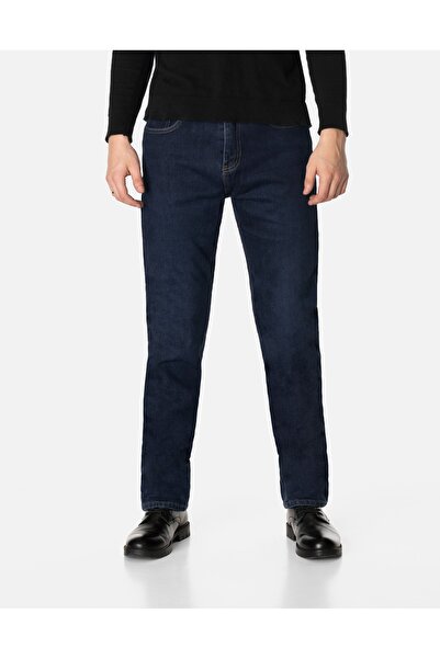 NO BRAND Pantaloni călduroși pentru bărbați, blugi căptușiți cu fleece pentru...