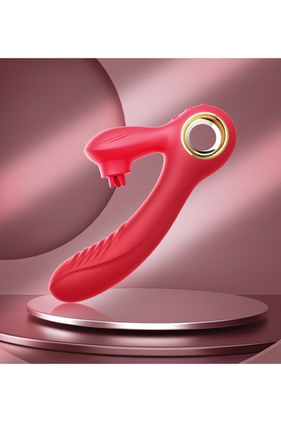 NO BRAND 2 în 1 vibrator masajant cu limbă pulsatorie, silențios, impermeabil...