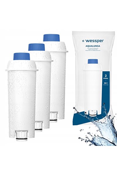 NO BRAND Filtru Wessper 3x pentru aparat de cafea Delonghi, tablete lichide d...