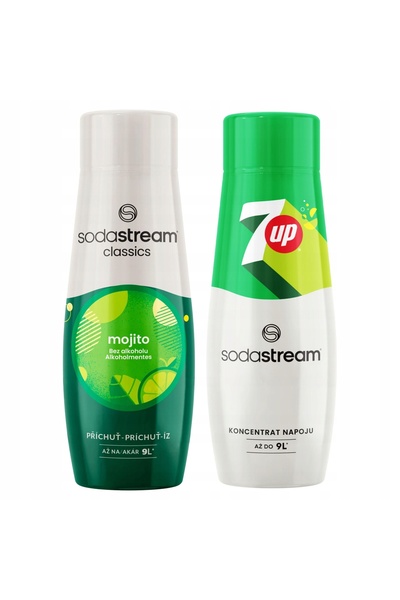 sodastream Sirop Mojito + 7up pentru concentrat de băuturi carbogazoase X2