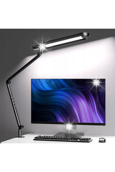 NO BRAND Lampă de birou LED, cu clemă, 1100 lumeni, protecție pentru ochi