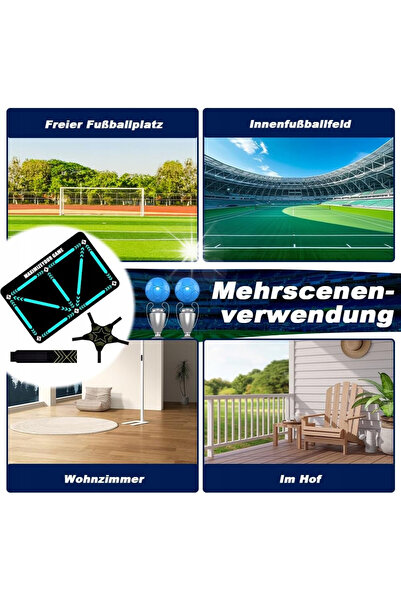 NO BRAND Saltea de antrenament pentru fotbal 60x90 cm, antiderapantă, cu abso...