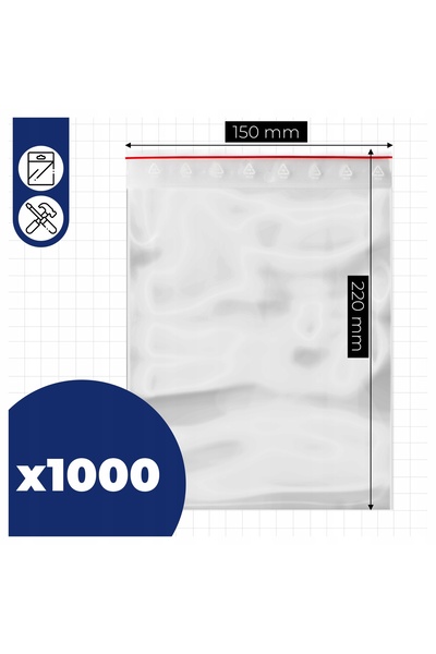 NO BRAND 150X220 mm 1000 bucăți Pungi cu închidere zip pentru 15/22 șiruri