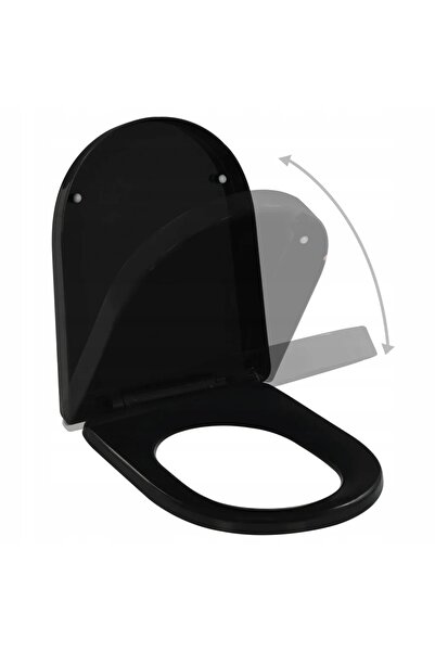 NO BRAND Scaun de toaletă G02V Negru Polipropilenă