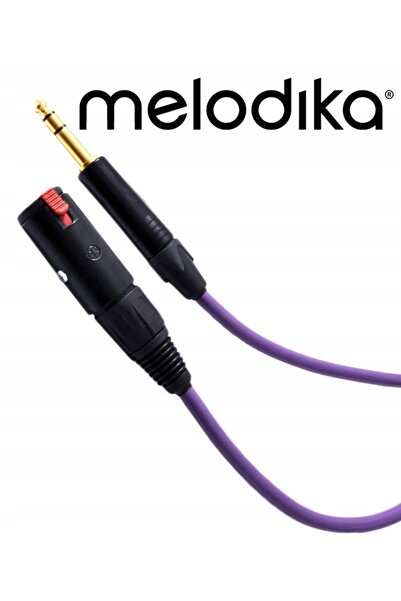 NO BRAND Melodika Mdpj10 Purple Rain Cablu Jack 6,3mm Stereo Prelungitor 1m