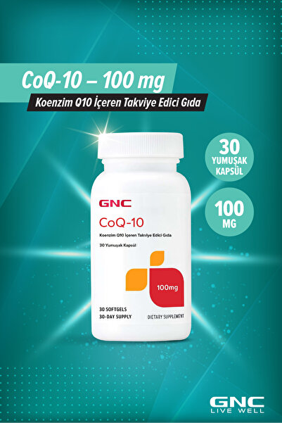 GNC Koenzim Q10 100 mg 30 Yumuşak Kapsül