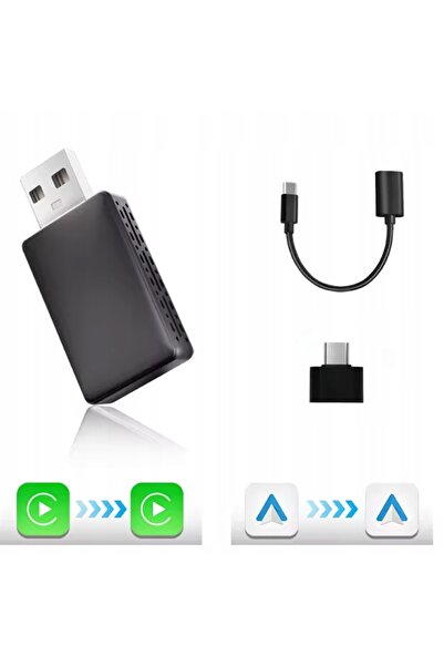 NO BRAND Adaptor Carplay Android Auto Wireless Wifi Bluetooth USB Usb-C