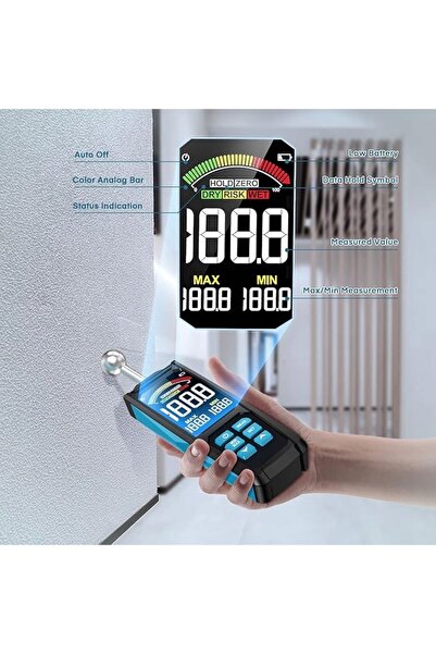 NO BRAND Umidometru digital tip bilă pentru lemn, pereți, tencuieli și scări