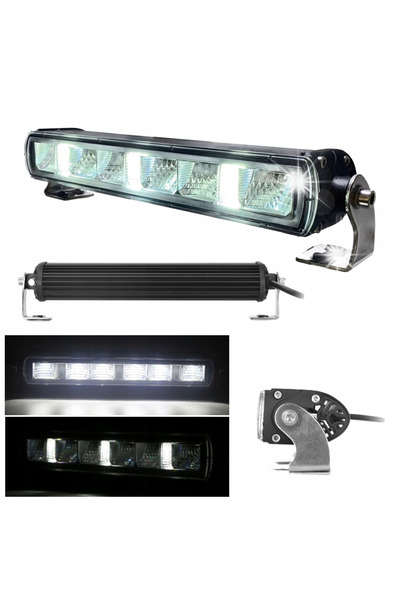 NO BRAND Reflector rutier cu fază lungă, bandă LED cu 6 LED-uri + lumini de z...