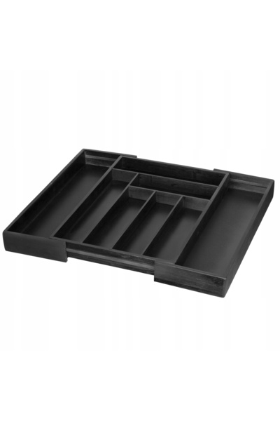 Brunbeste ORGANIZATOR DE SERTAR, INSERȚIE EXTENSIBILĂ, BAMBUS NEGRU, 52 cm/31...