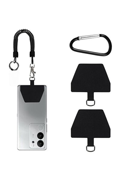 Generic Mobile phone lanyard with 2 patches and 1 safety buckle universal ela...