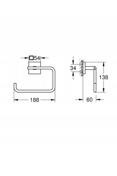 NO BRAND Suport pentru cub de duș pentru prosop Grohe 409752430