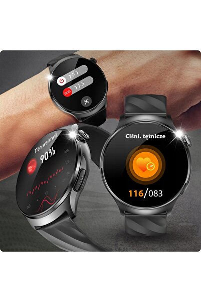NO BRAND Smartwatch JG Smart JGR 600 EKG Kardiowatch argintiu