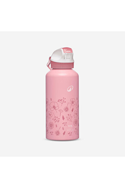Decathlon Quechua Çocuk Outdoor Pipetli Alüminyum Matara - 0,6 L - Pembe - 500