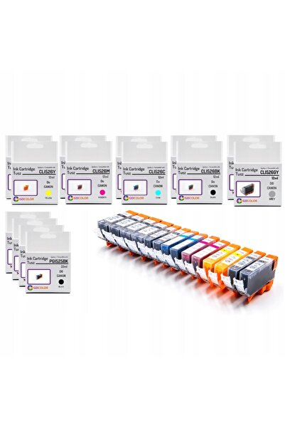 NO BRAND 14X Cerneală nouă Pgi-525 Cli-526 pentru Canon Mg6120 Mg6150 Mg6250 ...