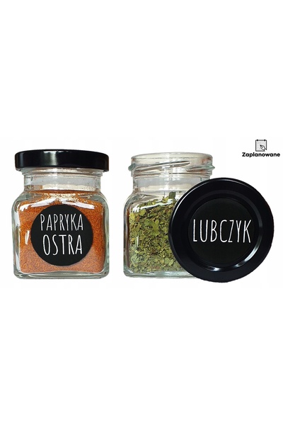NO BRAND 30 bucăți borcane pentru condimente 120ml, 108 bucăți etichete pentr...